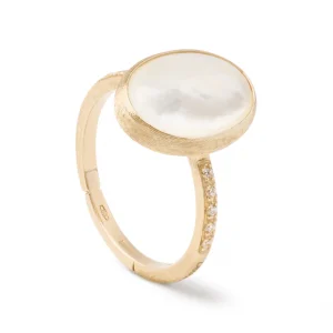 Marco Bicego Siviglia 18K Gold Mother of Pearl and Diamond Ring Fashion Rings Bailey's Fine Jewelry