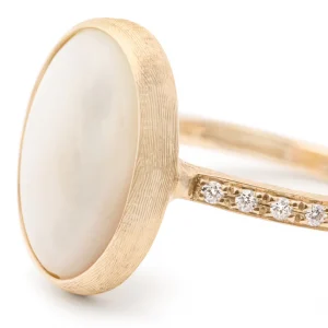 Marco Bicego Siviglia 18K Gold Mother of Pearl and Diamond Ring