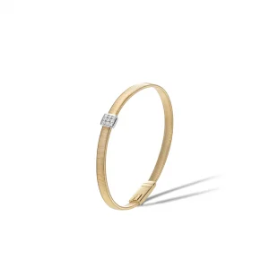 Marco Bicego Masai 18K Gold Single Station Diamond Bracelet Bangle & Cuff Bracelets Bailey's Fine Jewelry
