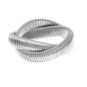 Janis Savitt Rhodium Double Cobra 1/2″ Bracelet Bangle & Cuff Bracelets Bailey's Fine Jewelry