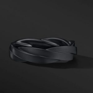 David Yurman DY Helios Band Ring in Black Titanium, Size: 10 Bands Bailey's Fine Jewelry