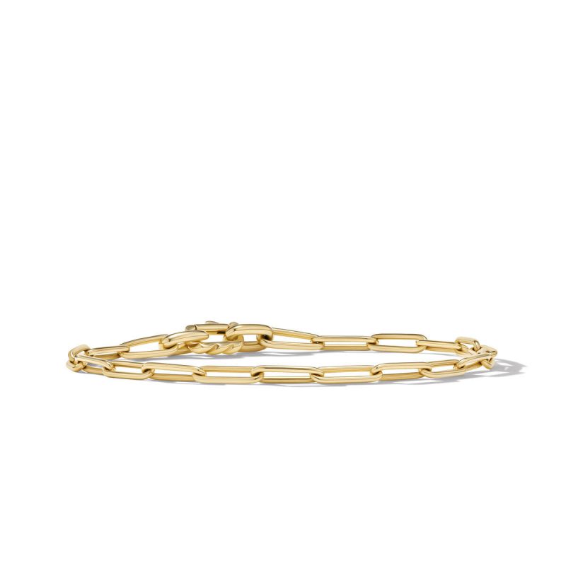 David Yurman Chain Link Bracelet in 18K Yellow Gold, Size: M