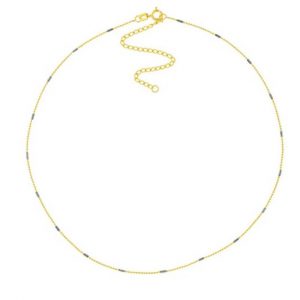 Two-Tone Gold Saturn Chain Adjustable Choker Necklace Necklaces & Pendants Bailey's Fine Jewelry