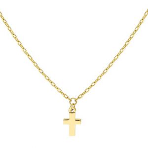 14K Gold Mini Cross Pendant Necklace Necklaces & Pendants Bailey's Fine Jewelry