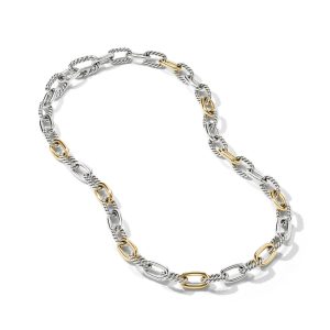 David Yurman DY Madison Chain Necklace in Sterling Silver with 18K Yellow Gold, Size: 18 IN Chain Necklace Bailey's Fine Jewelry