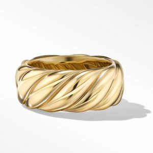 David Yurman Sculpted Cable Band Ring in 18K Yellow Gold, Size: 6 DY Bailey's Fine Jewelry