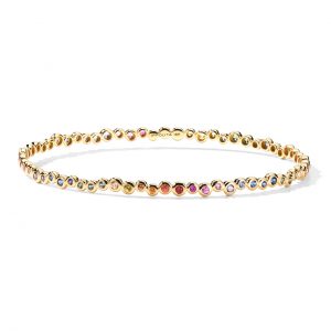 Ippolita Stardust Rainbow Sapphire Starlet Bangle in 18K Gold Bangle & Cuff Bracelets Bailey's Fine Jewelry