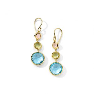 Ippolita Lollipop Sorbet Small 3-Stone Drop Earrings in 18K Gold Dangle/Drop Earrings Bailey's Fine Jewelry