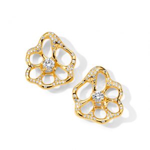 Ippolita Stardust Mini Flora Diamond Stud Earrings in 18K Gold Earrings Bailey's Fine Jewelry