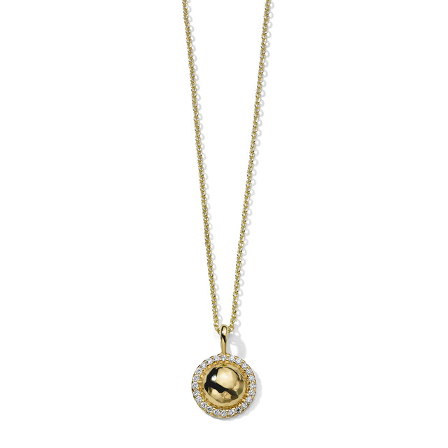 Ippolita Stardust Mini Goddess Necklace in 18K Gold with Diamonds