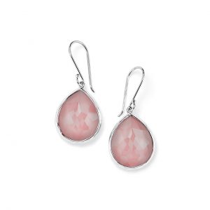 Ippolita Silver Rock Candy Pink Shell Teardrop Earrings Dangle/Drop Earrings Bailey's Fine Jewelry