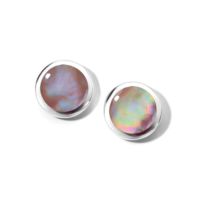 Ippolita Silver Rock Candy Small Pink Shell Stud Earrings