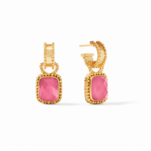 Julie Vos Marbella Hoop Earring in Iridescent Peony Pink Earrings Bailey's Fine Jewelry