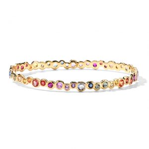 Ippolita Stardust Rainbow Sapphire Starlet Superstar Bangle in 18K Gold Bangle & Cuff Bracelets Bailey's Fine Jewelry