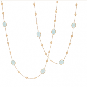 Marco Bicego Siviglia 18K Gold Aquamarine Long Necklace Necklaces & Pendants Bailey's Fine Jewelry