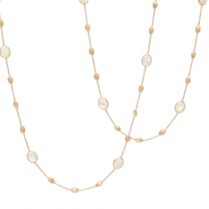 Marco Bicego Siviglia 18K Gold Mother of Pearl Long Necklace Necklaces & Pendants Bailey's Fine Jewelry