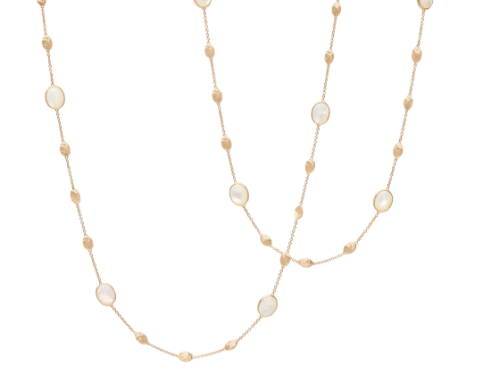 Marco Bicego Siviglia 18K Gold Mother of Pearl Long Necklace