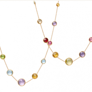 Marco Bicego Jaipur 18K Gold Mixed Gemstone Long Necklace Necklaces & Pendants Bailey's Fine Jewelry