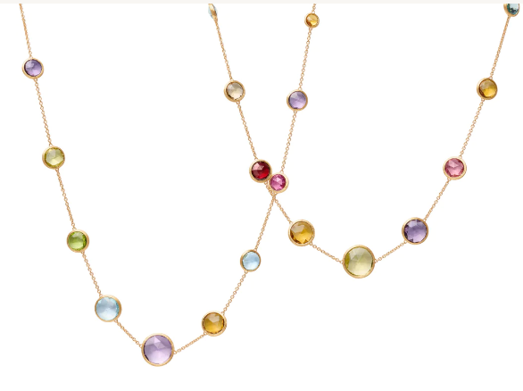 Marco Bicego Jaipur 18K Gold Mixed Gemstone Long Necklace