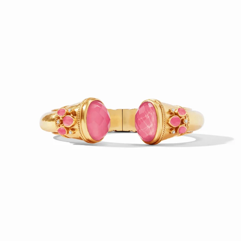 Julie Vos Cannes Cuff in Iridescent Peony Pink