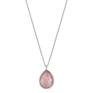Ippolita Silver Rock Candy Rose Quartz Large Teardrop Necklace Necklaces & Pendants Bailey's Fine Jewelry