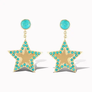 Laura Foote Gitchie, Gitchie Ya Ya Earrings in Turquoise Dangle/Drop Earrings Bailey's Fine Jewelry