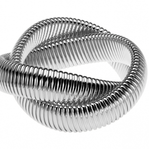 Janis Savitt Rhodium Double Cobra 5/8″ Bracelet Bangle & Cuff Bracelets Bailey's Fine Jewelry
