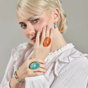 Laura Foote Tiny Mini Drop Earrings in Mohave Turquoise