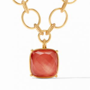 Julie Vos Antonia Statement Necklace in Iridescent Coral Necklaces & Pendants Bailey's Fine Jewelry