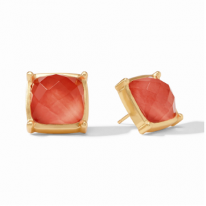 Julie Vos Antonia Statement Stud Earring in Iridescent Coral Earrings Bailey's Fine Jewelry