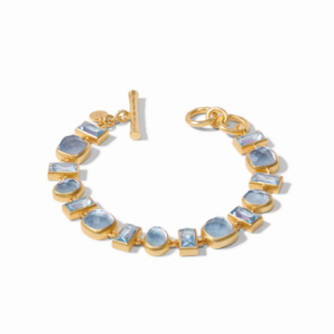 Julie Vos Antonia Tennis Bracelet Iridescent Chalcedony Blue Bracelets Bailey's Fine Jewelry
