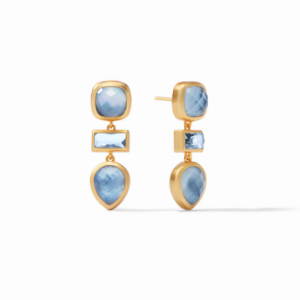 Julie Vos Antonia Tier Earring in Iridescent Chalcedony Blue Dangle/Drop Earrings Bailey's Fine Jewelry