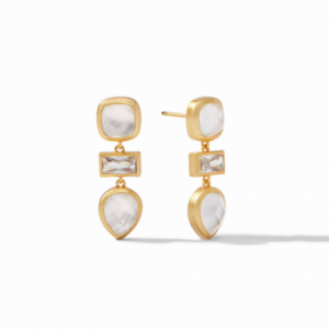 Julie Vos Antonia Tier Earring in Iridescent Clear Crystal Dangle/Drop Earrings Bailey's Fine Jewelry
