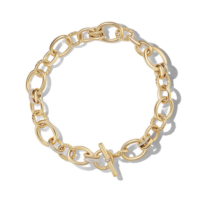 David Yurman Mercer Chain Link Necklace, 17" Length, 18KT Yellow Gold