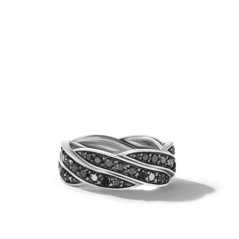 David Yurman 2.62CT 9MM Helios Band Ring, Size 10, Sterling Silver