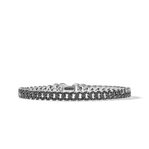 David Yurman .70CT 6MM Curb Chain Bracelet, Size Large, Sterling Silver Bracelets Bailey's Fine Jewelry