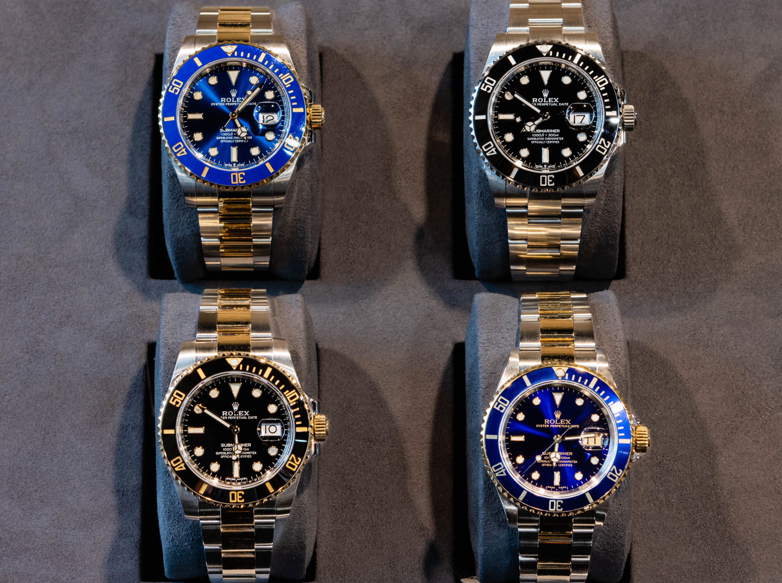 Four Pre-Owned Rolex Submariners