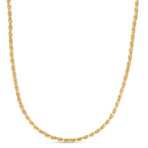 14k Yellow Gold Plated 3.6MM Rope Chain Chain Necklace Bailey's Fine Jewelry