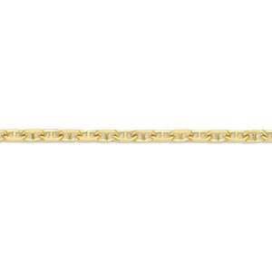 14K Yellow Gold 4.8mm Alternating Marine Link Chain Chain Necklace Bailey's Fine Jewelry
