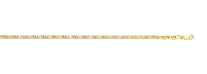 14K Yellow Gold 4.8mm Alternating Marine Link Chain