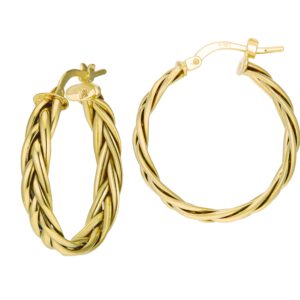 14K Yellow Gold 20mm Braided Hoop Earrings Earrings Bailey's Fine Jewelry