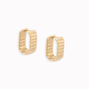 14K Gold Mini Ribbed Hoop Earrings Earrings Bailey's Fine Jewelry