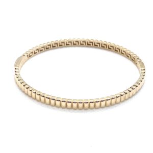 14K Gold Ribbed Hinge Bangle Bracelet Bangle & Cuff Bracelets Bailey's Fine Jewelry