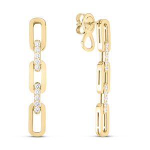 Roberto Coin 18k Yellow Gold Navarra 3 Link Drop Earrings Dangle/Drop Earrings Bailey's Fine Jewelry