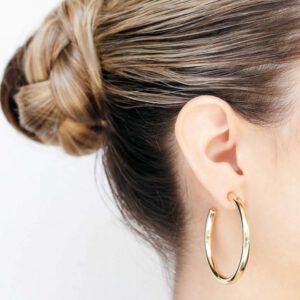 Jennifer Fisher 1.5" Baby Lilly Hoop Earrings