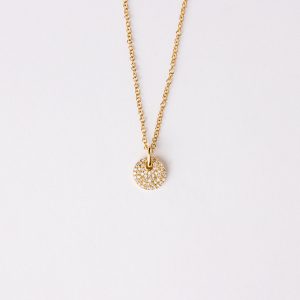 Bailey’s Goldmark Collection Pave Disc Necklace Necklaces & Pendants Bailey's Fine Jewelry