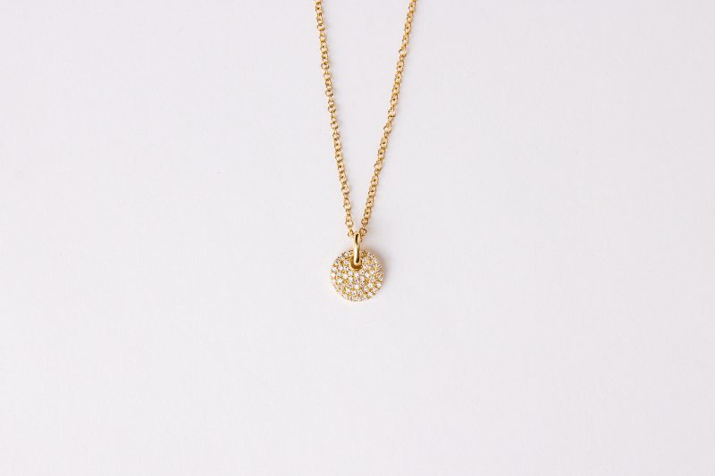 Bailey's Goldmark Collection Pave Disc Necklace