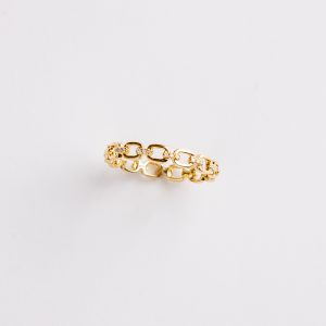 Bailey’s Icon Collection Gold Diamond Link Ring Fashion Rings Bailey's Fine Jewelry
