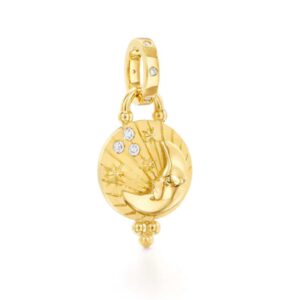 Temple St. Clair 18KT Diamond Luna Pendant Charm Enhancer Bailey's Fine Jewelry