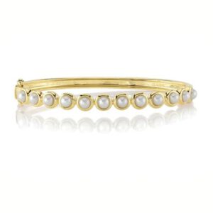 14KT Gold Cultured Pearl Bangle Bracelet Bangle & Cuff Bracelets Bailey's Fine Jewelry